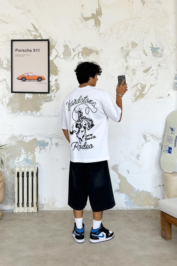 Rodeo Vibes Baskılı Oversize Tişört