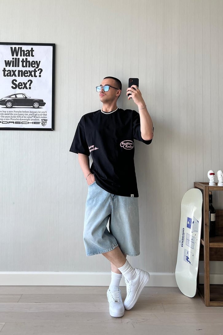 Rodeo Vibes Baskılı Oversize Tişört