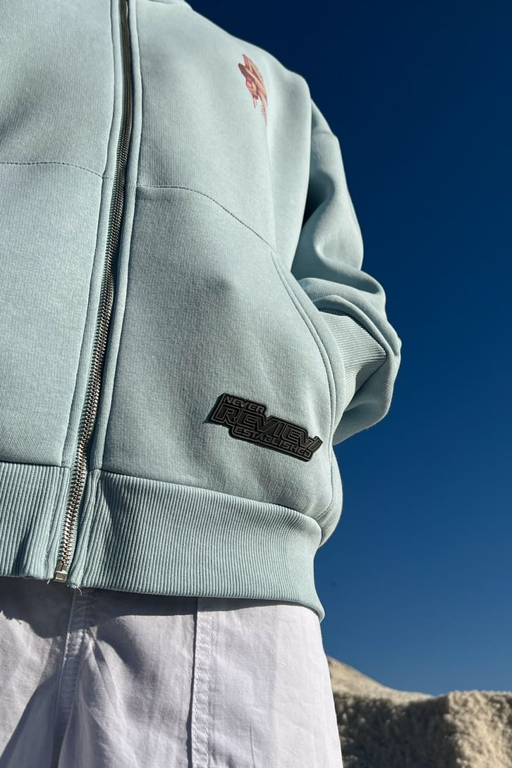 Rv Baskìlì Bebek Mavisi Zipper Hoodie