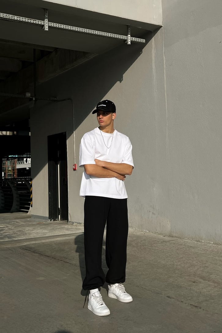 RV Logo Baskılı Oversize Jogger Eşofman