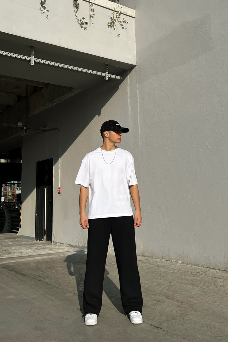RV Logo Baskılı Oversize Jogger Eşofman