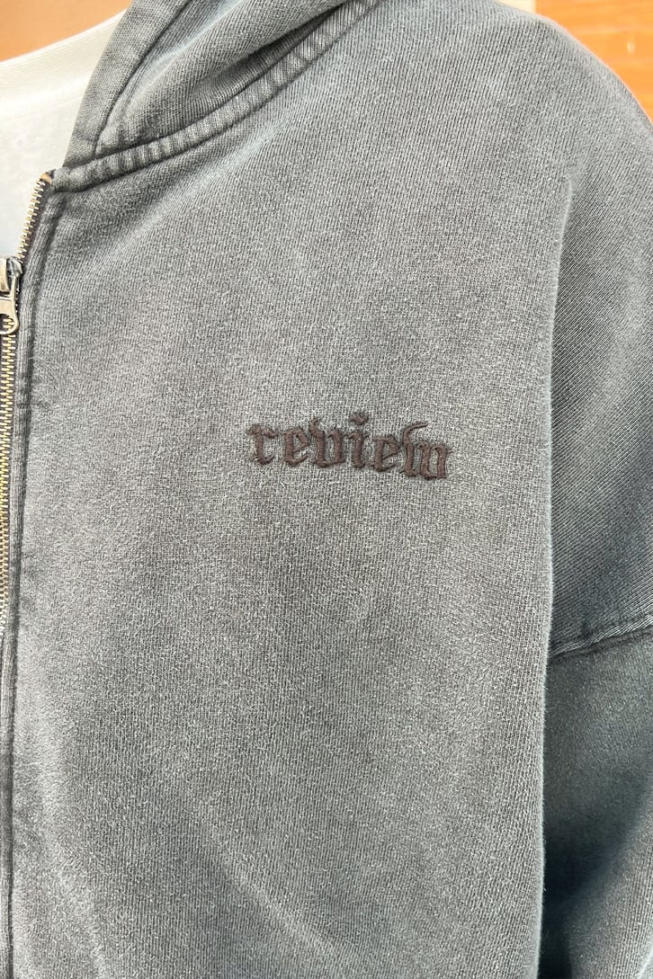 RV Nakışlı Zipper Oversize Sweathirt