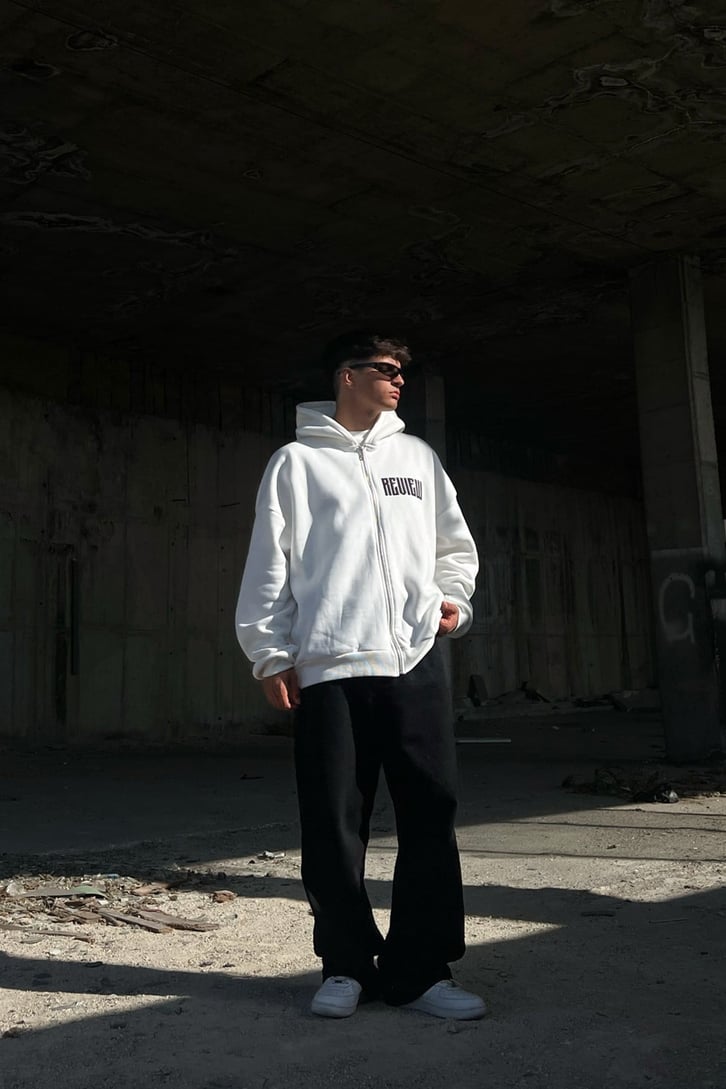 Rv Nakışlı  Zipper Sweatshirt