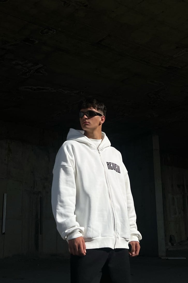 Rv Nakışlı  Zipper Sweatshirt