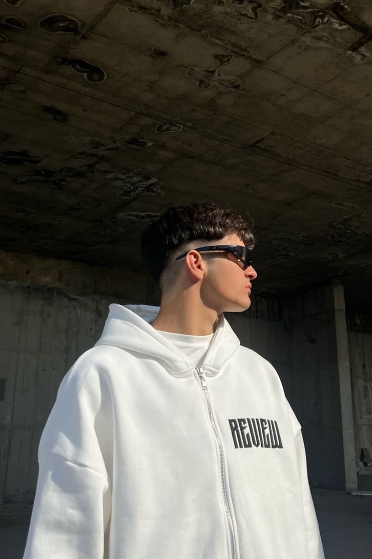 Rv Nakışlı  Zipper Sweatshirt