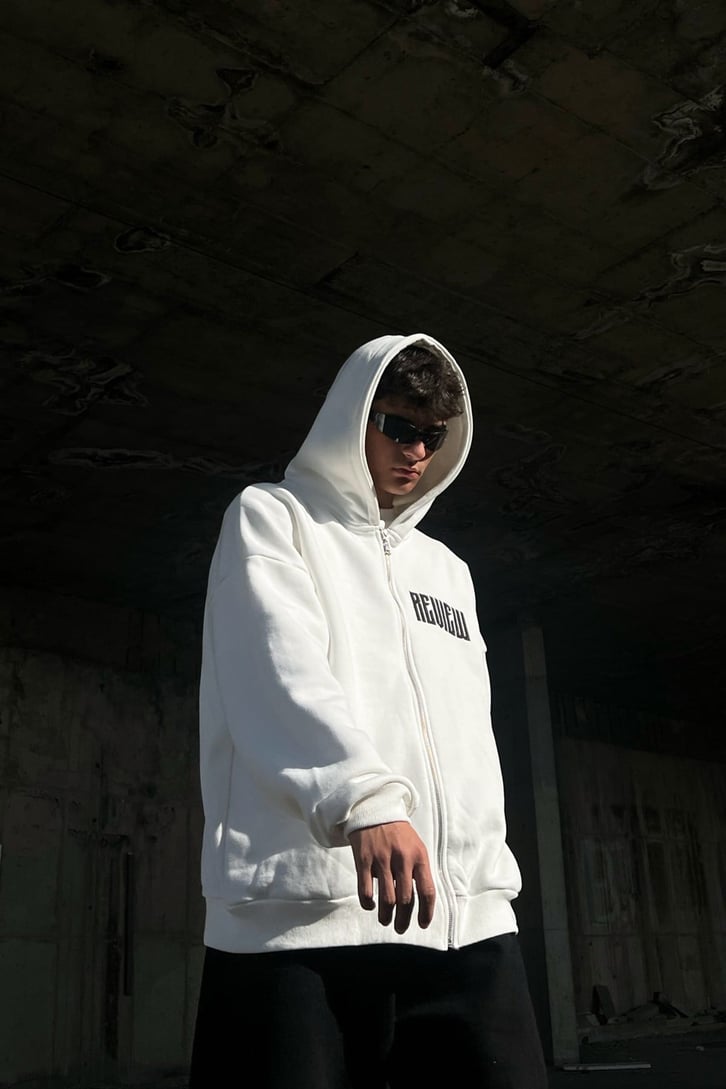 Rv Nakışlı  Zipper Sweatshirt