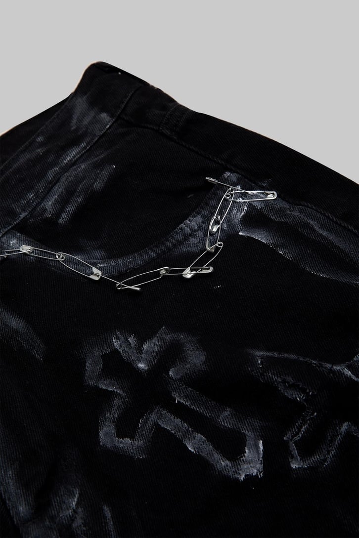 Safety Pin Custom Shorts