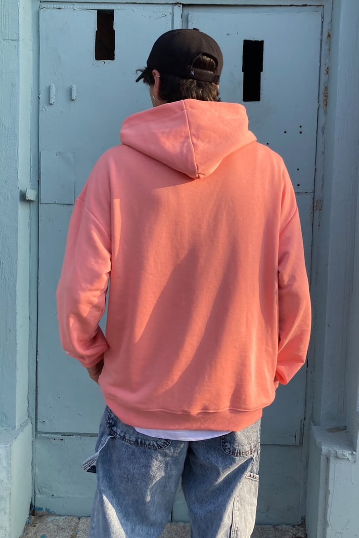 Salmon Pink Basic Hoodie