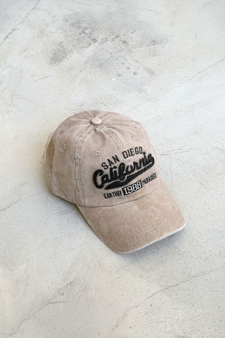 San Diego California Nakışlı Vintage Şapka