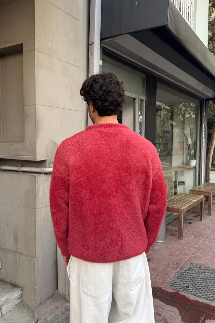 San Francisco Nakışlı Peluş Kazak