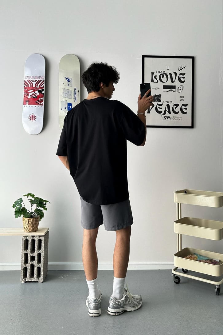 Savage Puff Baskılı Oversize Tişört