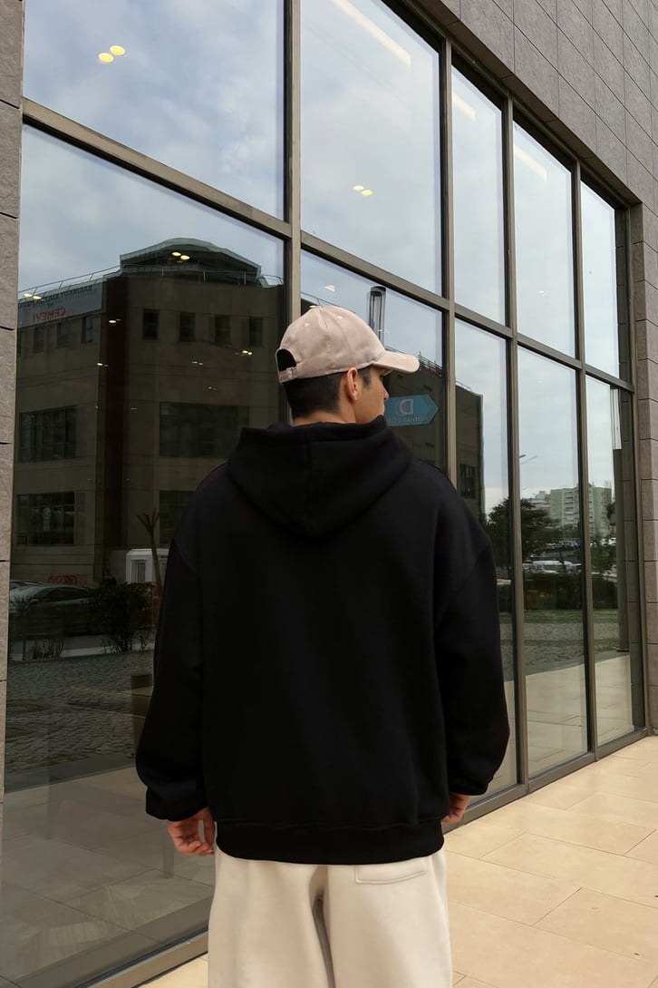 Save Planet Baskılı Zipper Hoodie