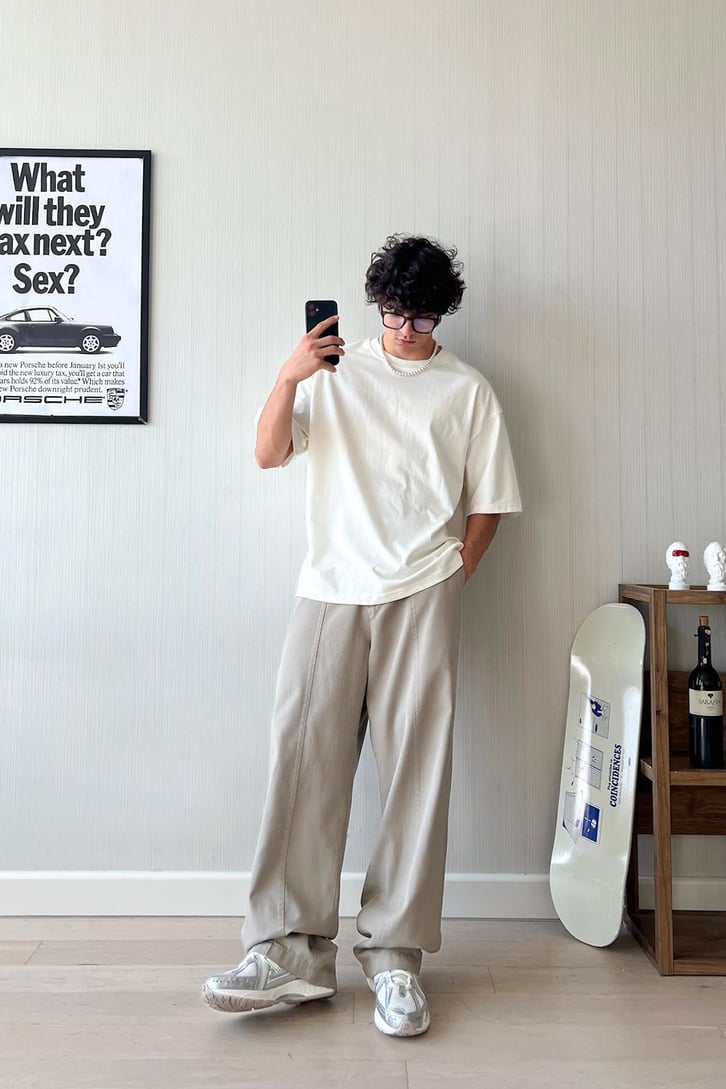 Seam Line Gabardin Pantolon