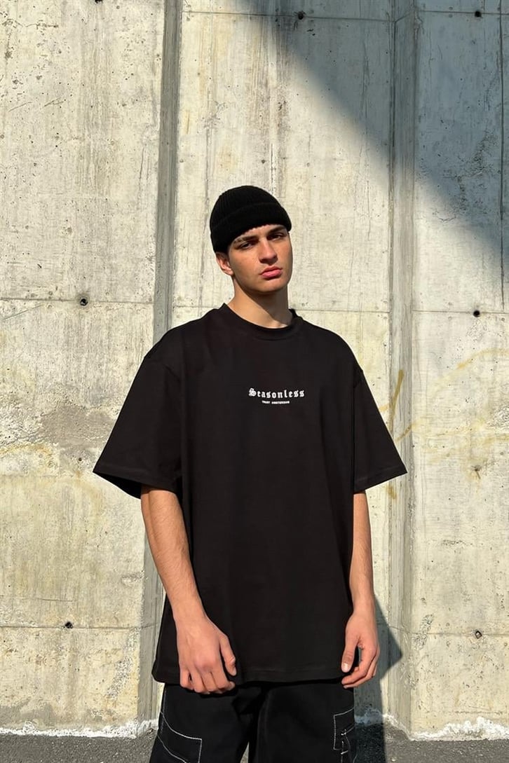 Seasonless Siyah Oversize Tişört