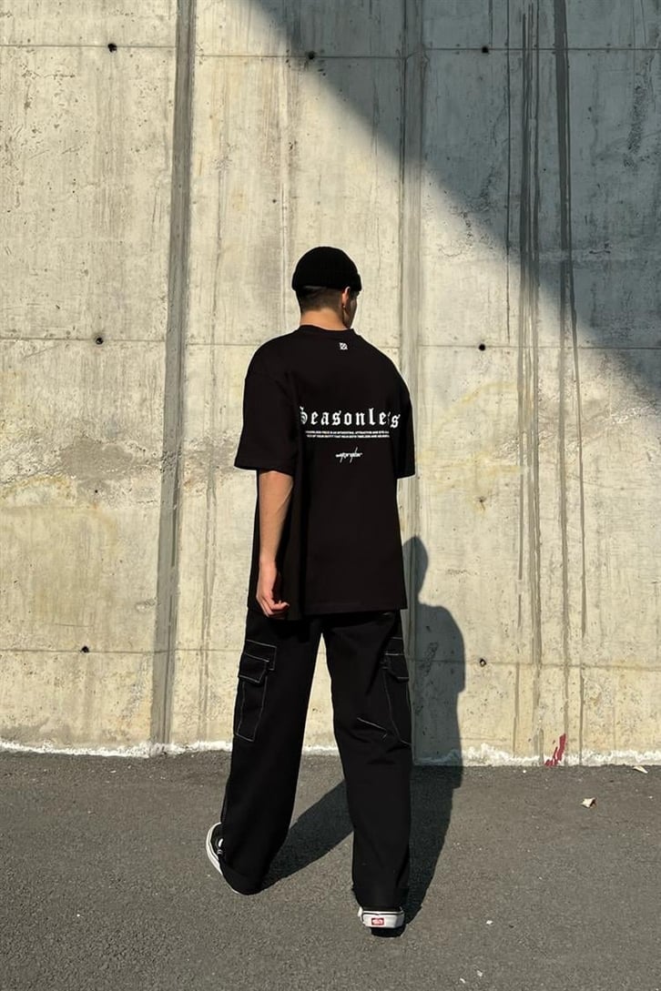 Seasonless Siyah Oversize Tişört