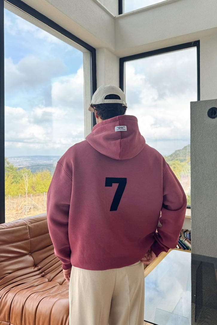 Seven Baskılı Hoodie