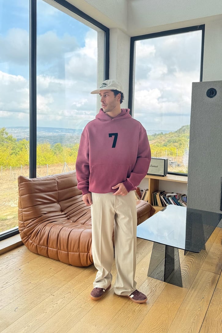 Seven Baskılı Hoodie