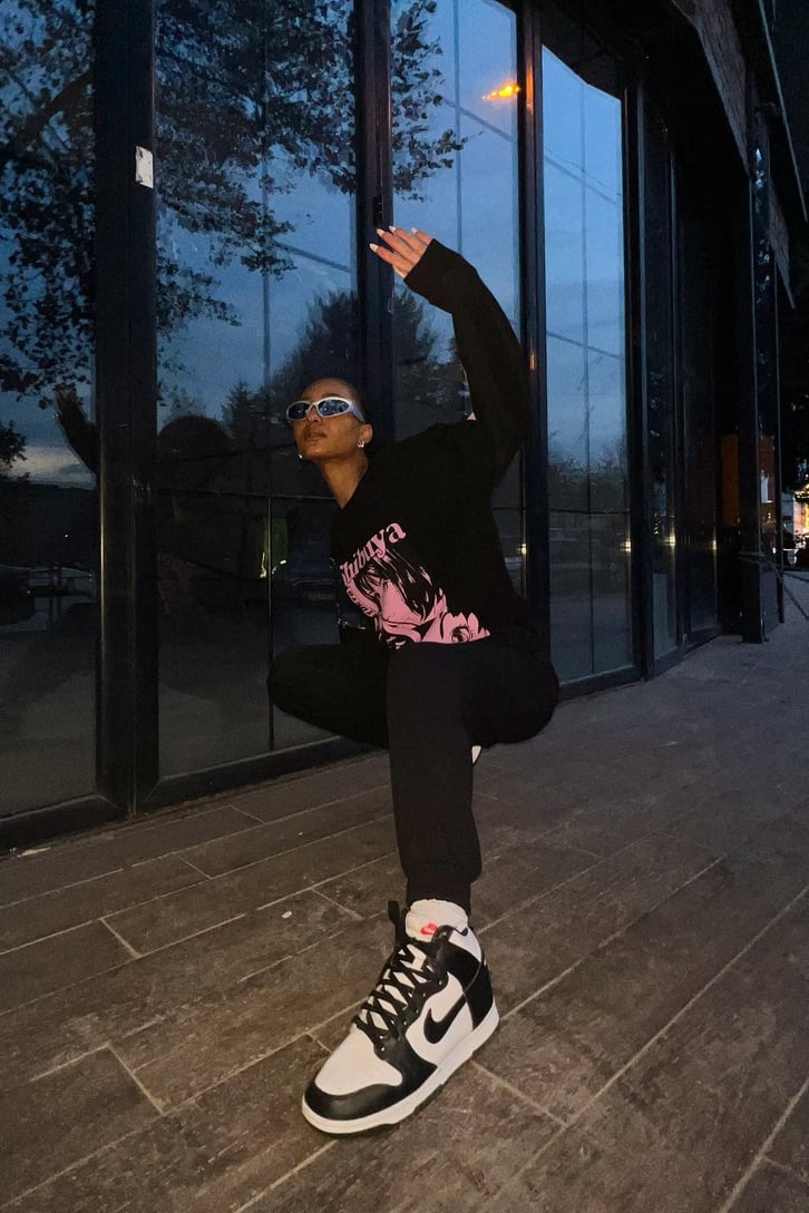 Shibuya Tokyo Baskılı Siyah Sweatshirt