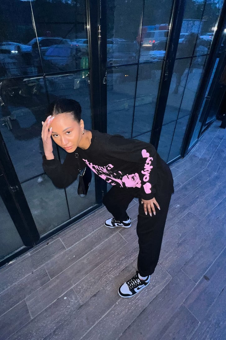 Shibuya Tokyo Baskılı Siyah Sweatshirt