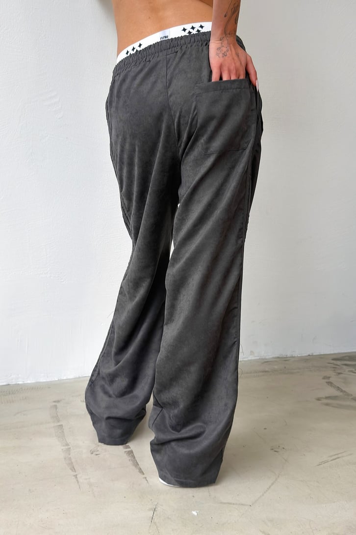 Side Stripe Velour Track Pants