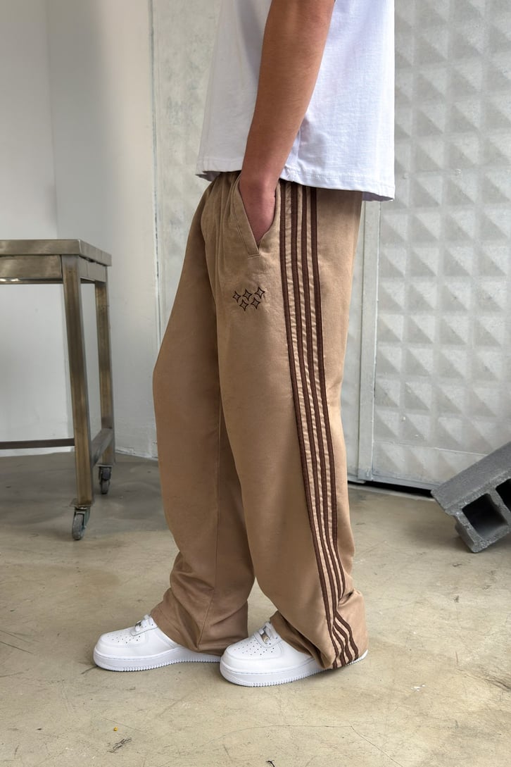 Side Stripe Velour Track Pants