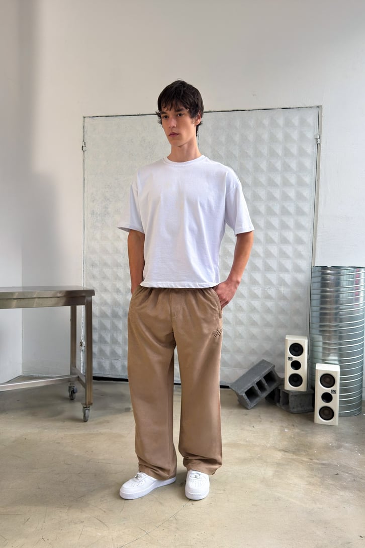 Side Stripe Velour Track Pants