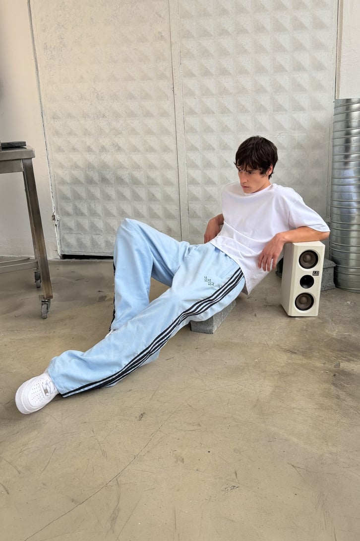 Side Stripe Velour Track Pants