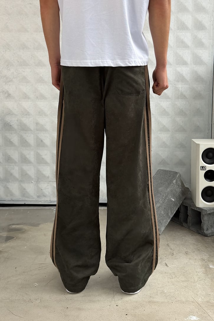 Side Stripe Velour Track Pants