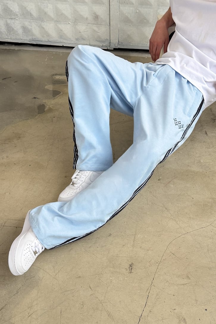 Side Stripe Velour Track Pants