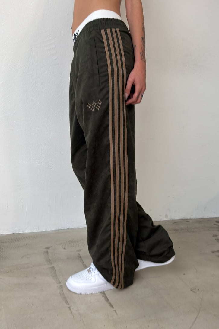 Side Stripe Velour Track Pants