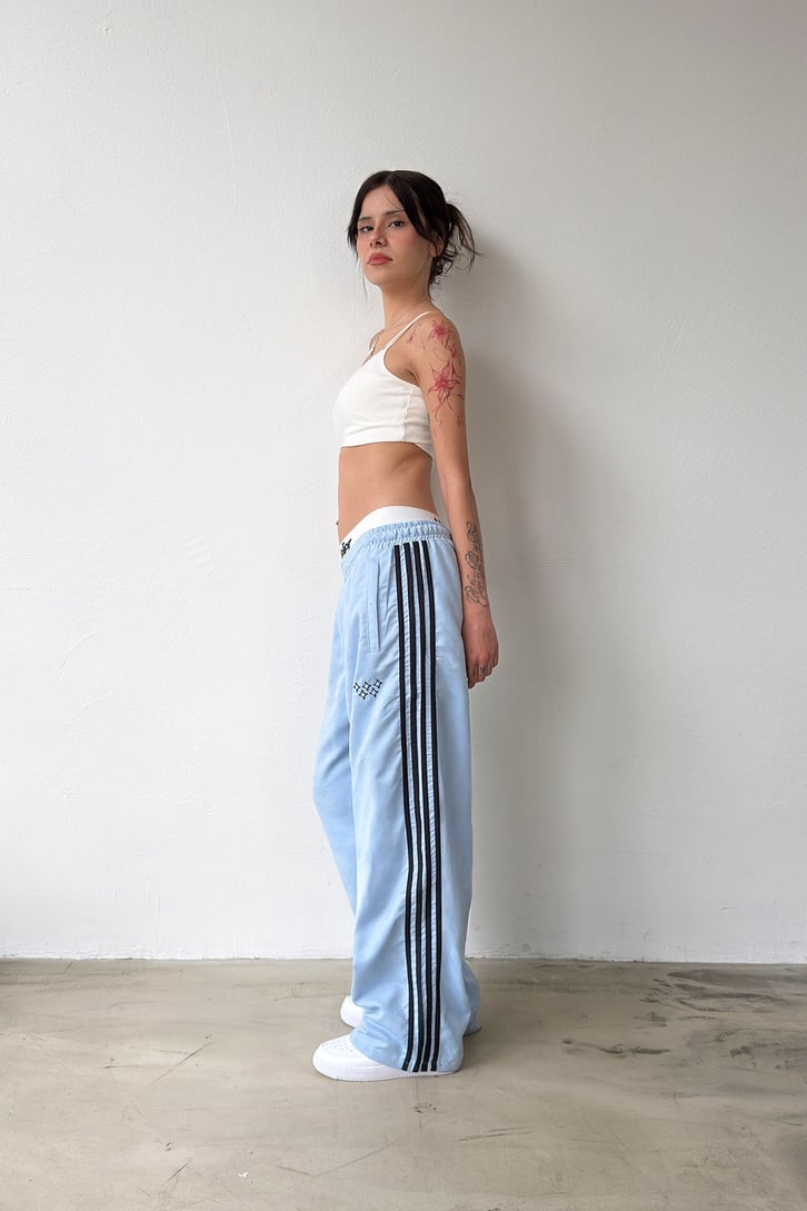 Side Stripe Velour Track Pants