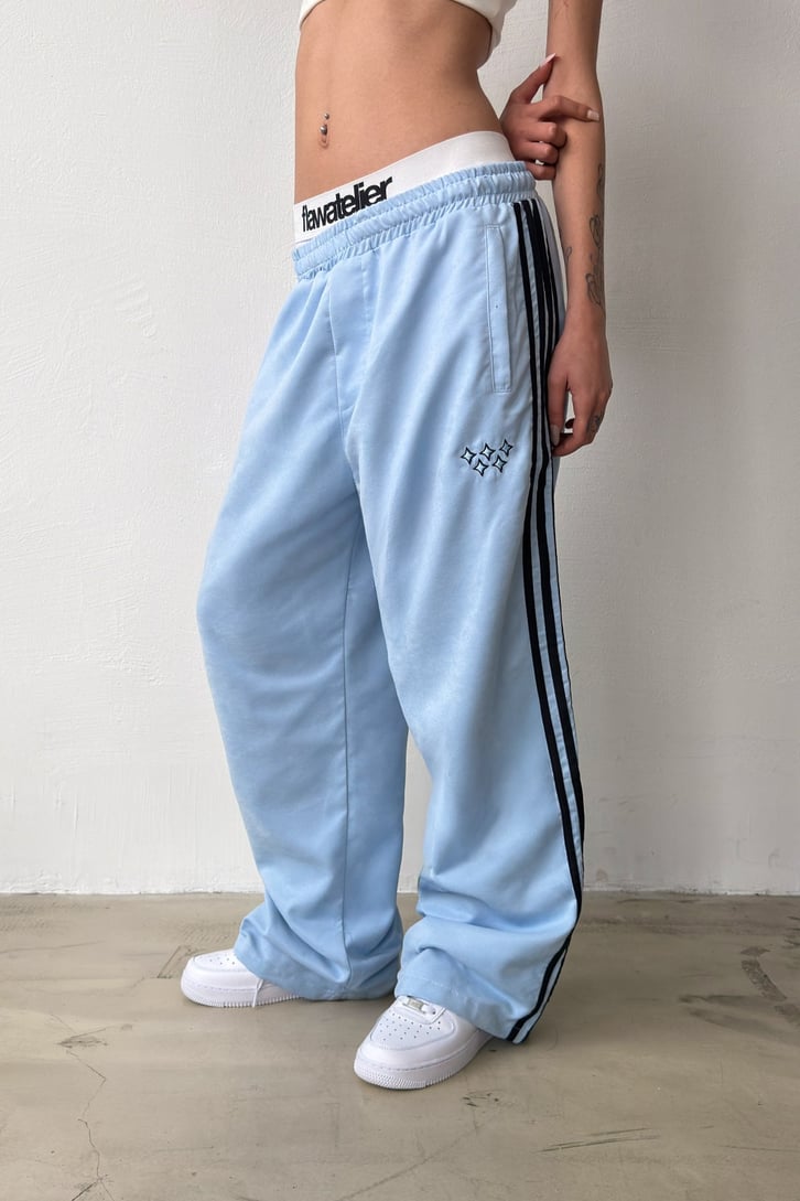 Side Stripe Velour Track Pants