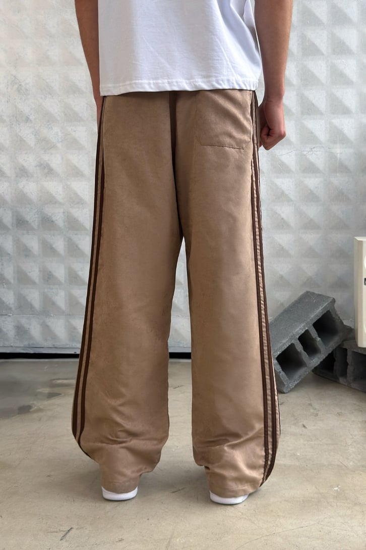 Side Stripe Velour Track Pants