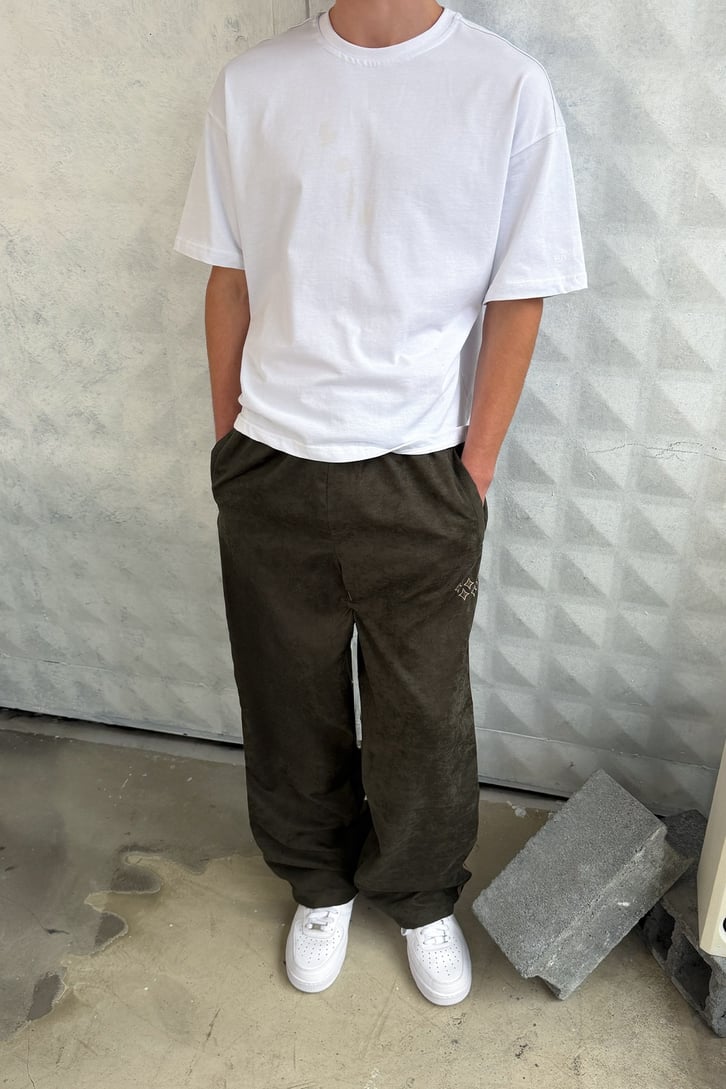 Side Stripe Velour Track Pants