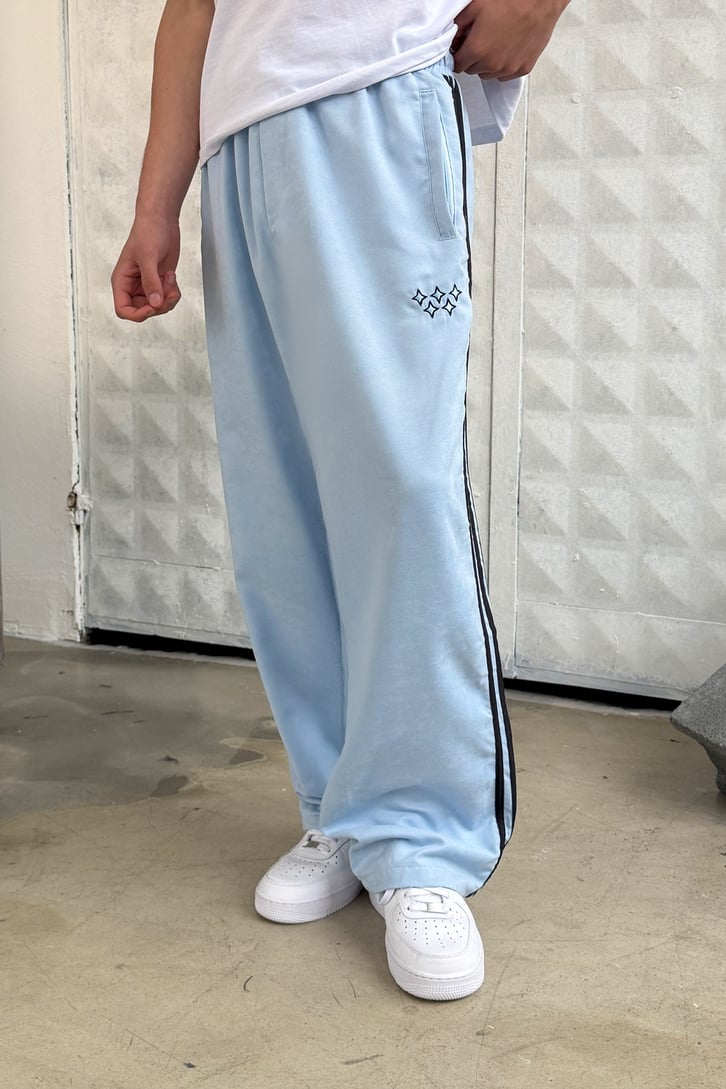 Side Stripe Velour Track Pants