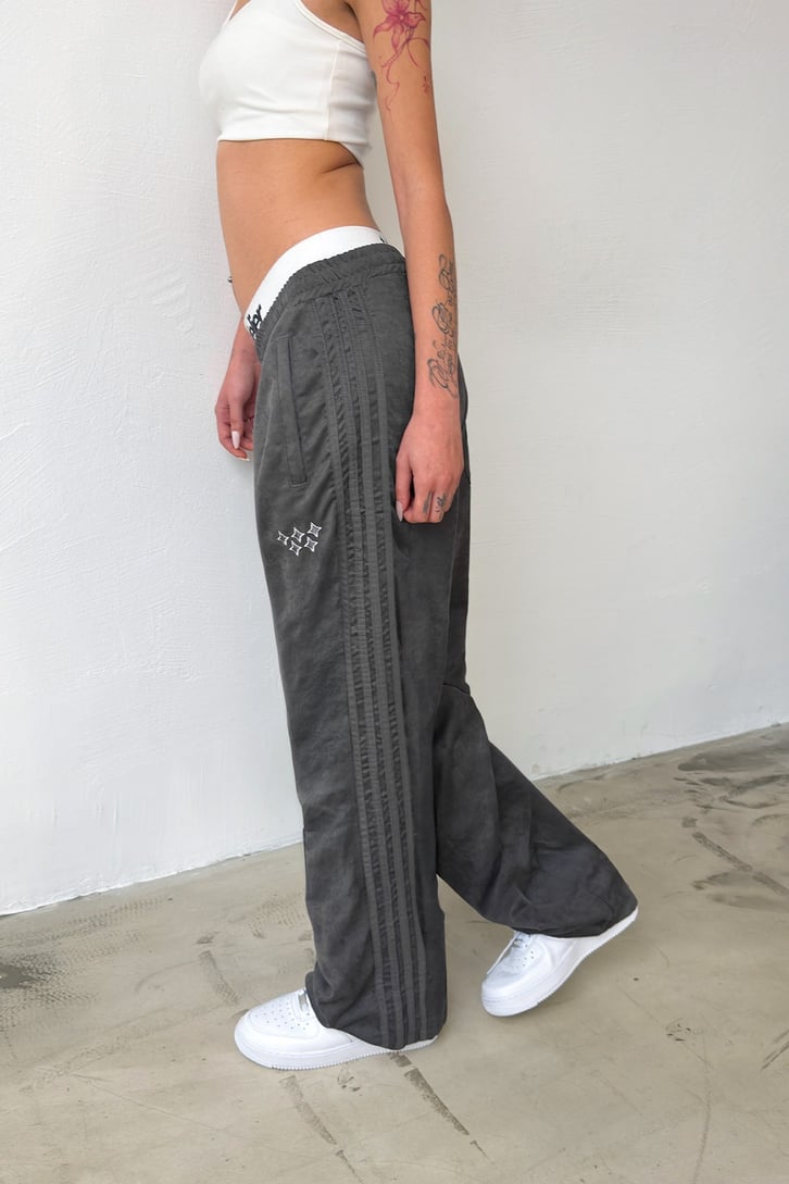 Side Stripe Velour Track Pants