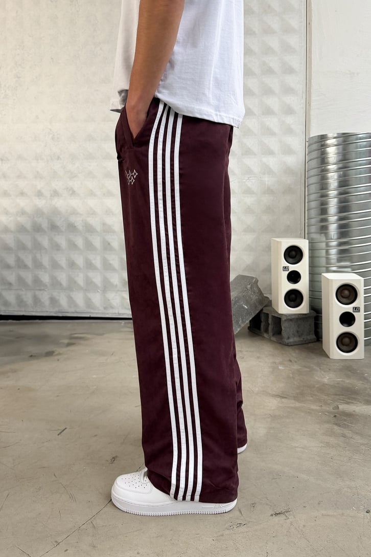 Side Stripe Velour Track Pants