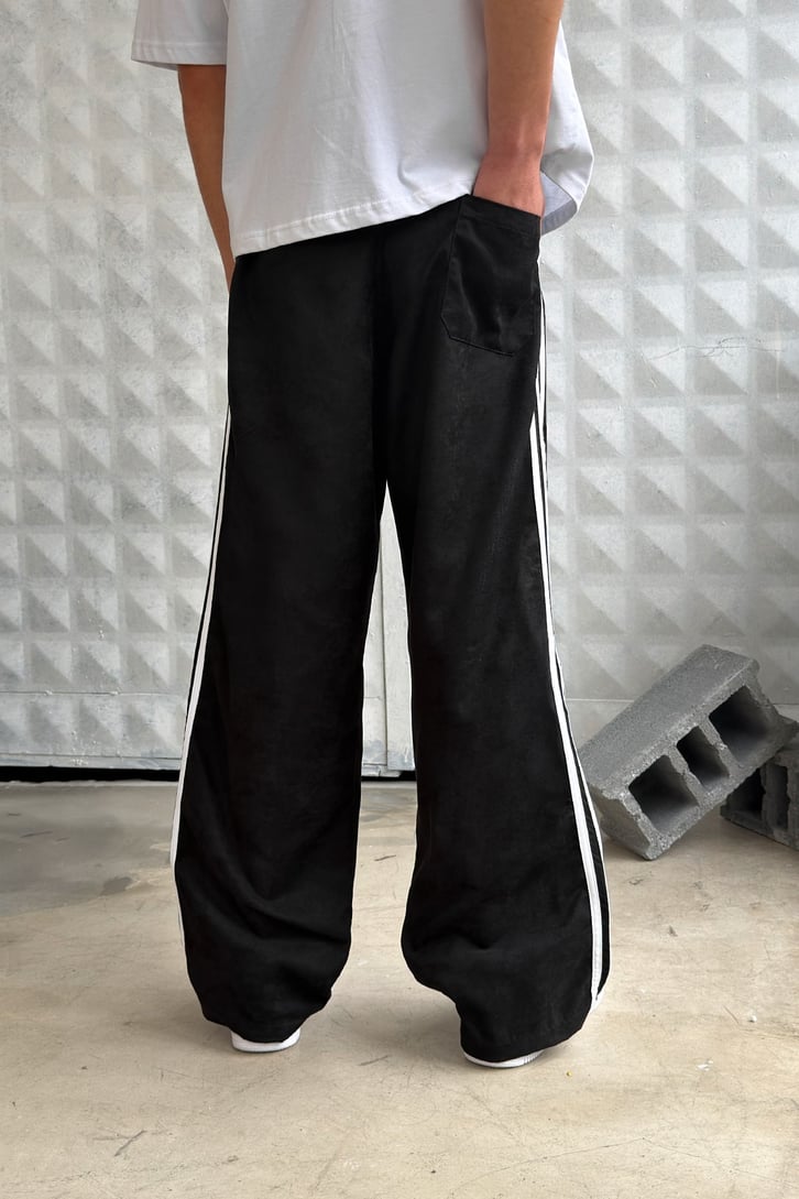 Side Stripe Velour Track Pants