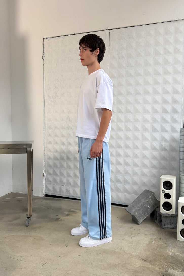 Side Stripe Velour Track Pants