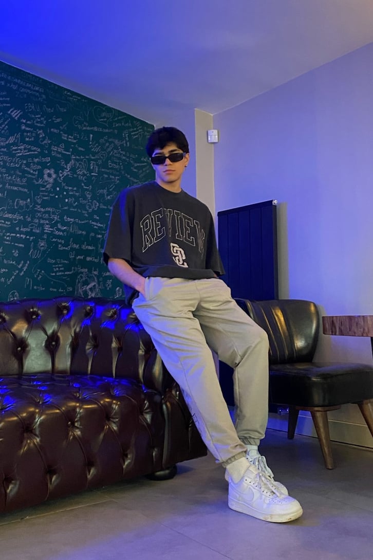 Since 92 Oversize Antrasit Tshrt