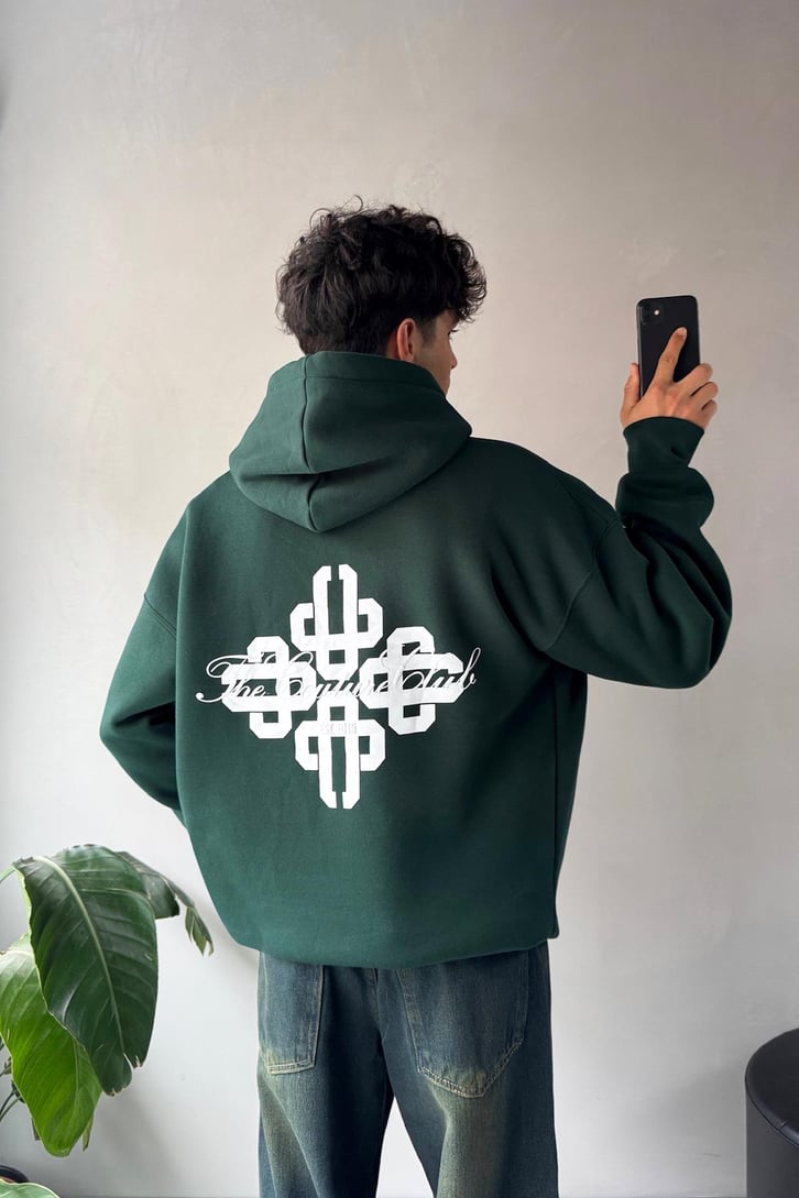 Sırt Baskılı Oversize Hoodie