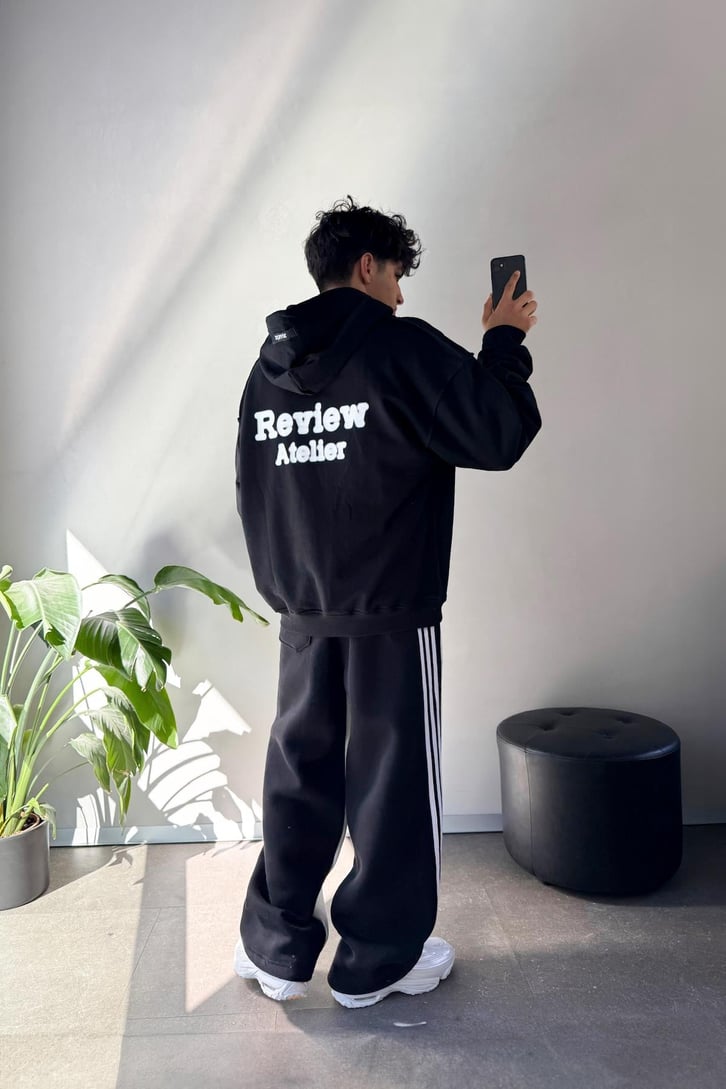 Sırt Baskılı Oversize Hoodie