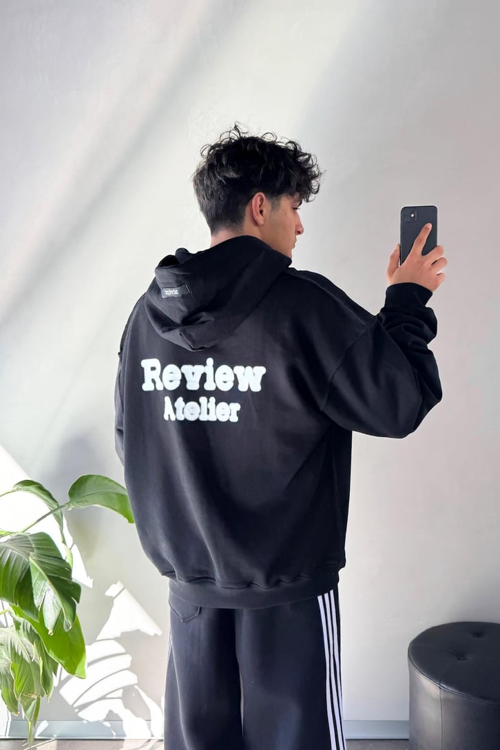 Sırt Baskılı Oversize Hoodie