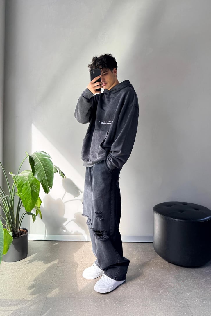 Sırt Original Studio Baskılı Oversize Hoodie