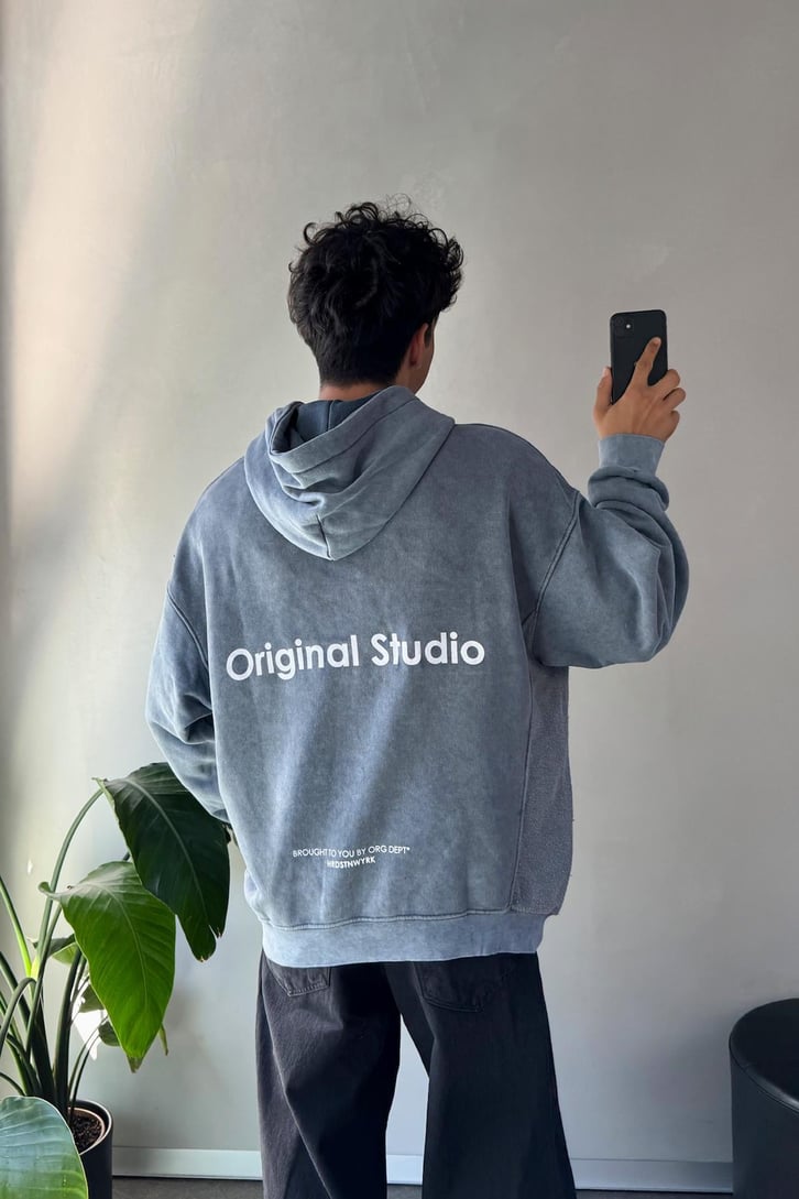 Sırt Original Studio Baskılı Oversize Hoodie