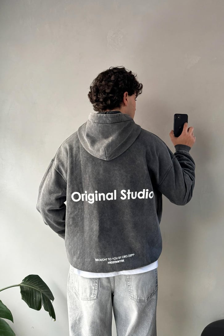 Sırt Original Studio Baskılı Oversize Hoodie