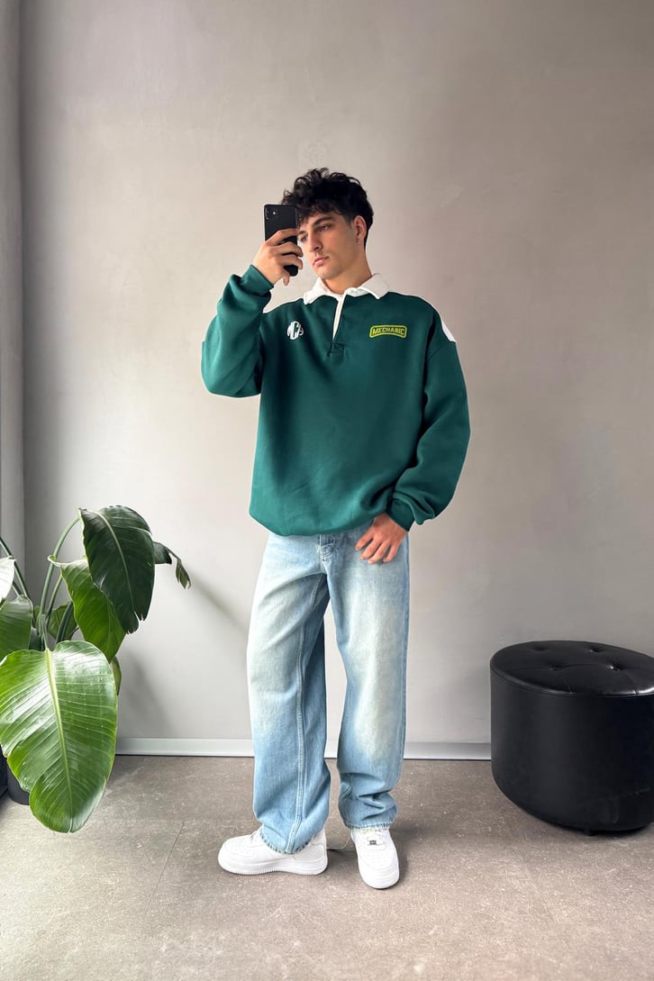 Sırt Passion Baskılı Oversize Sweatshirt