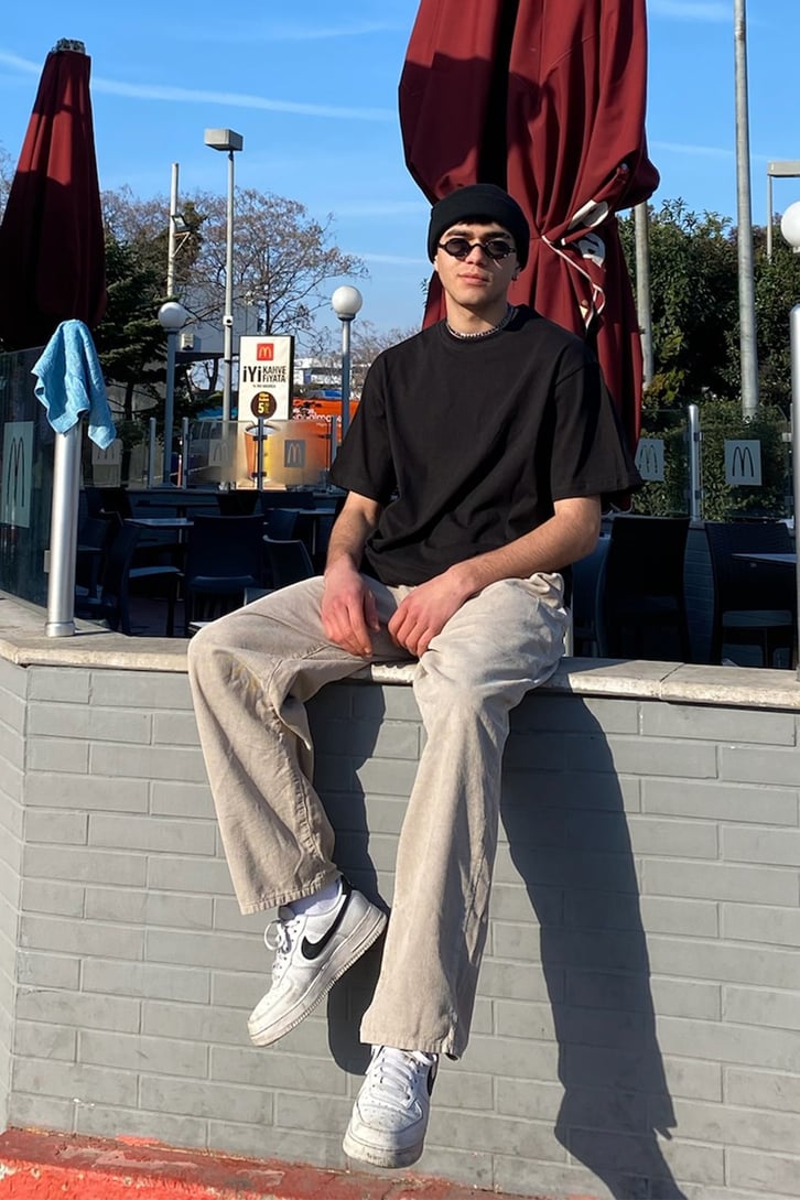 Siyah Basic Oversize Tshirt
