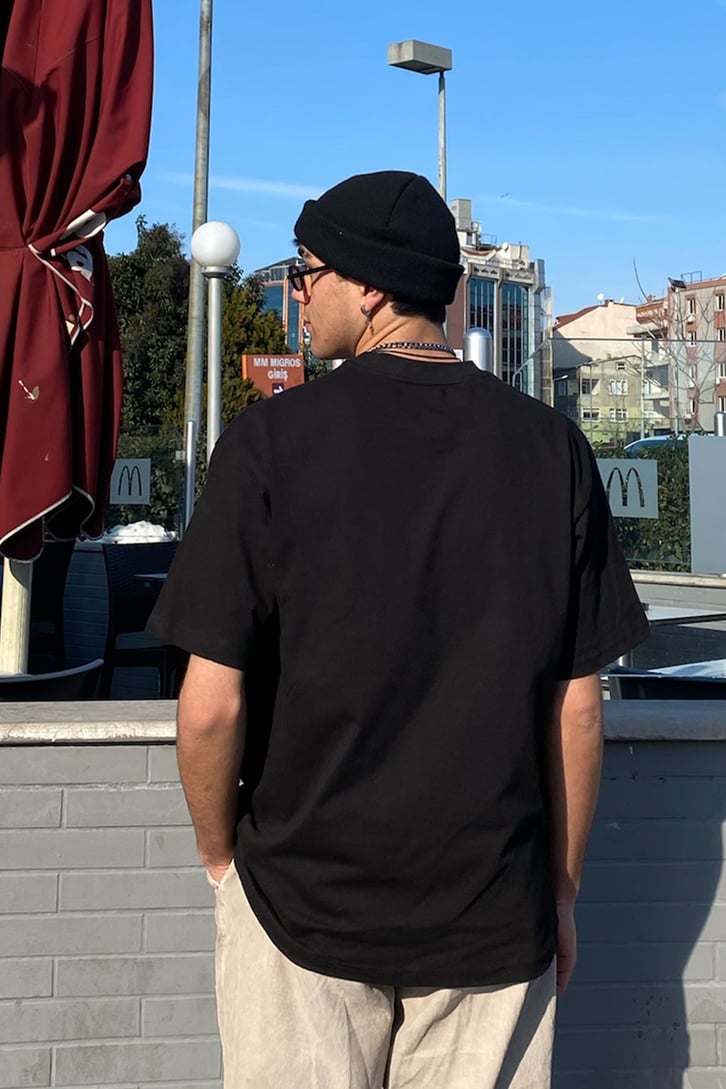 Siyah Basic Oversize Tshirt