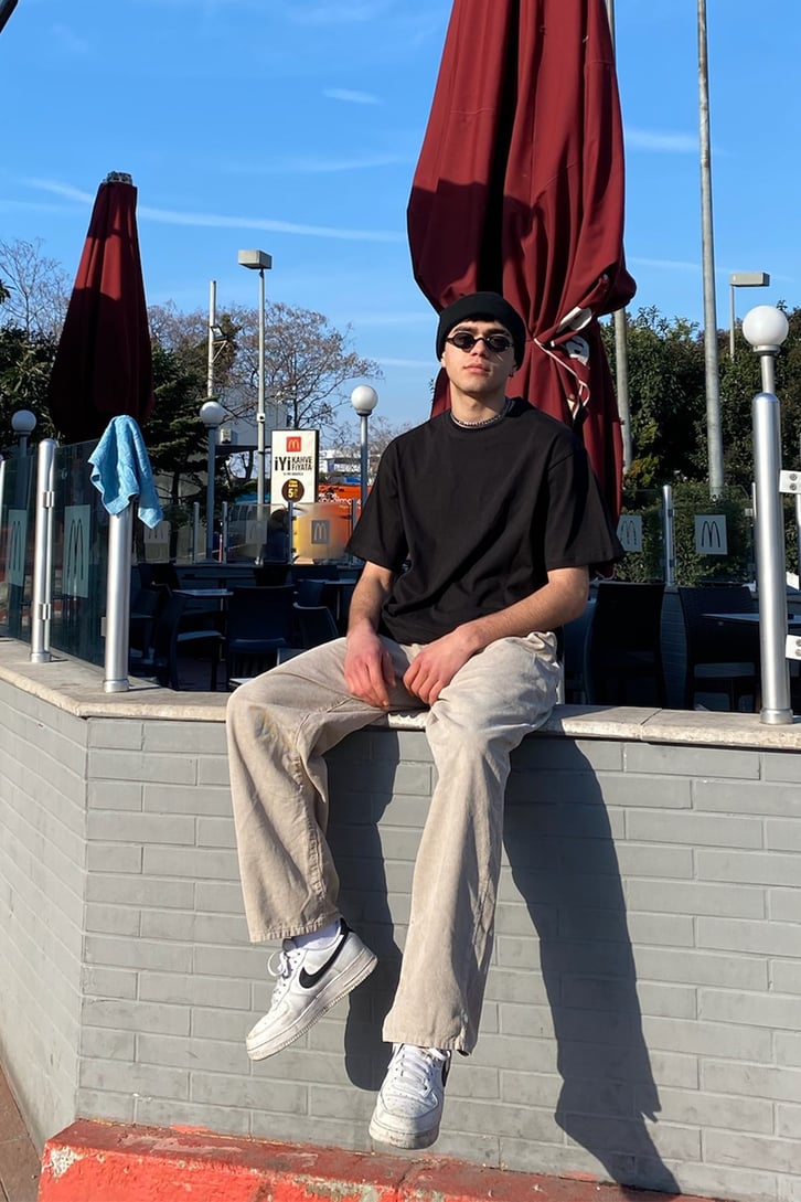 Siyah Basic Oversize Tshirt